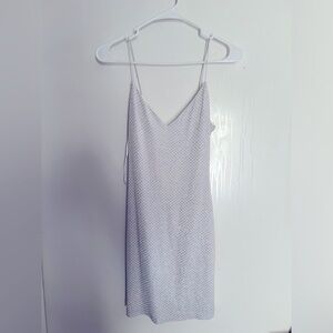 White and silver dress